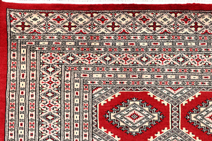 Firebrick Jaldar 6'  8" x 7'  9" - No. QA64114