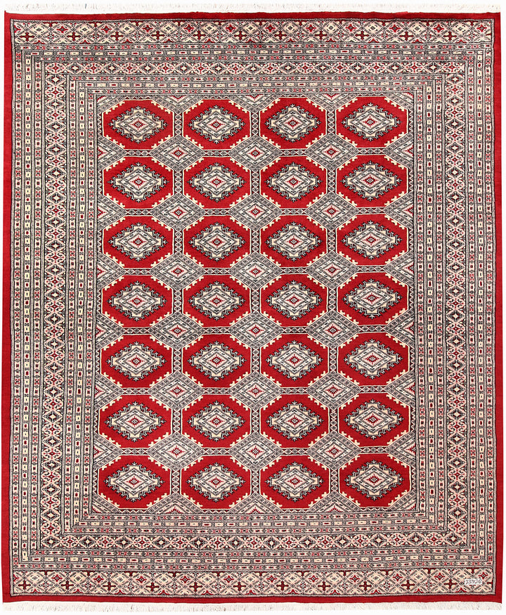 Firebrick Jaldar 6' 8 x 7' 9 - No. 59656 - ALRUG Rug Store