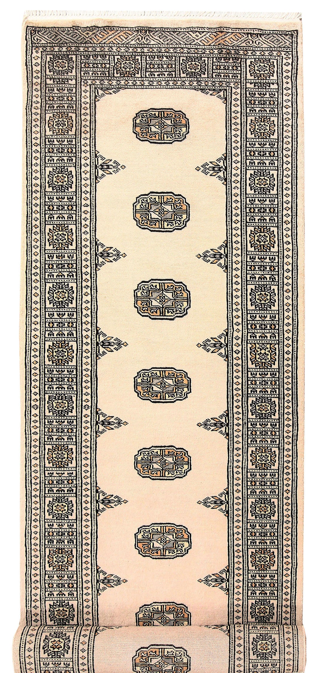 Cornsilk Bokhara 2' 6 x 10' 2 - No. 59690 - ALRUG Rug Store