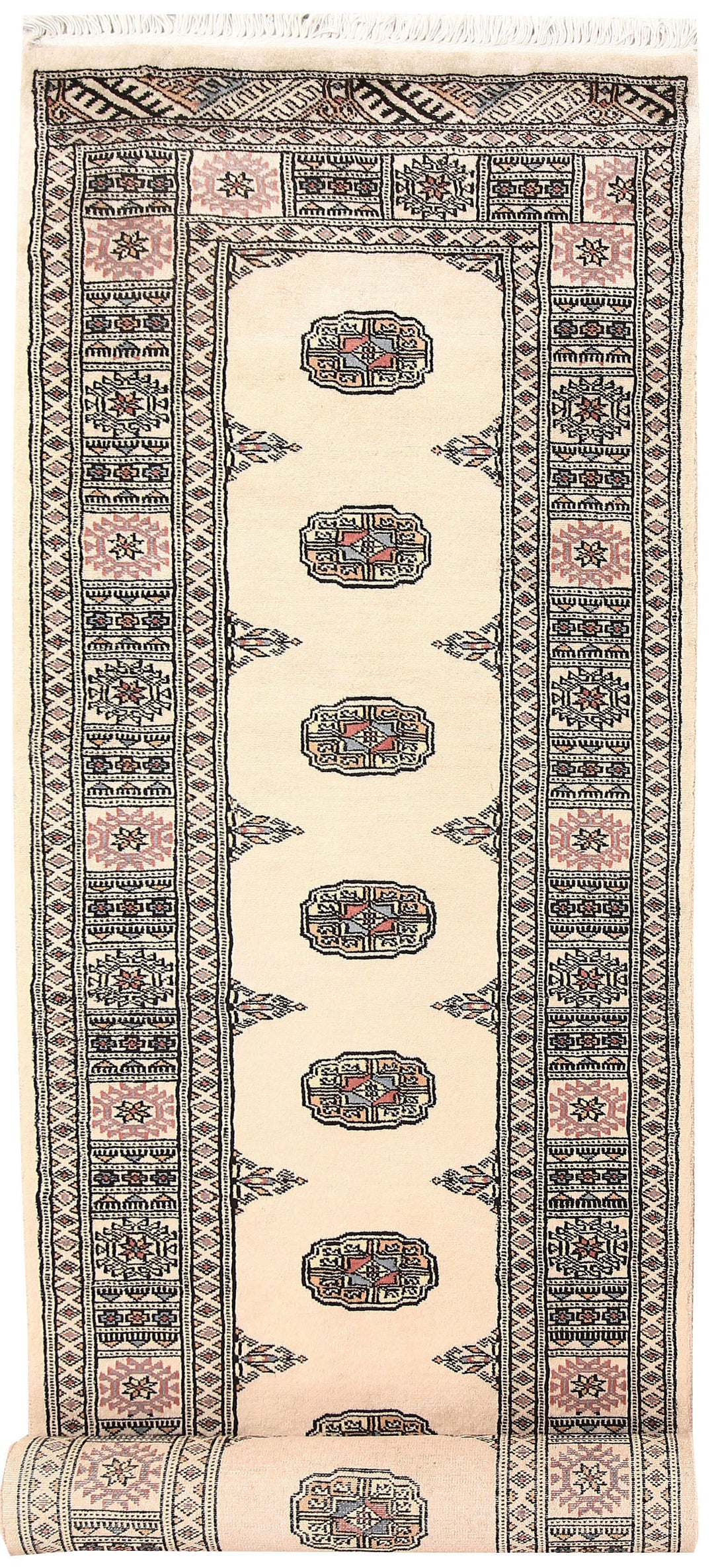 Cornsilk Bokhara 2' 6 x 10' 5 - No. 59693 - ALRUG Rug Store