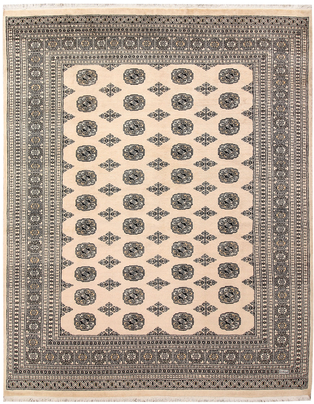 Blanched Almond Bokhara 6' 10 x 8' 6 - No. 59698 - ALRUG Rug Store