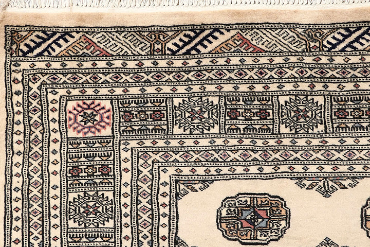 Blanched Almond Bokhara 6' 5 x 8' 7 - No. 59699 - ALRUG Rug Store