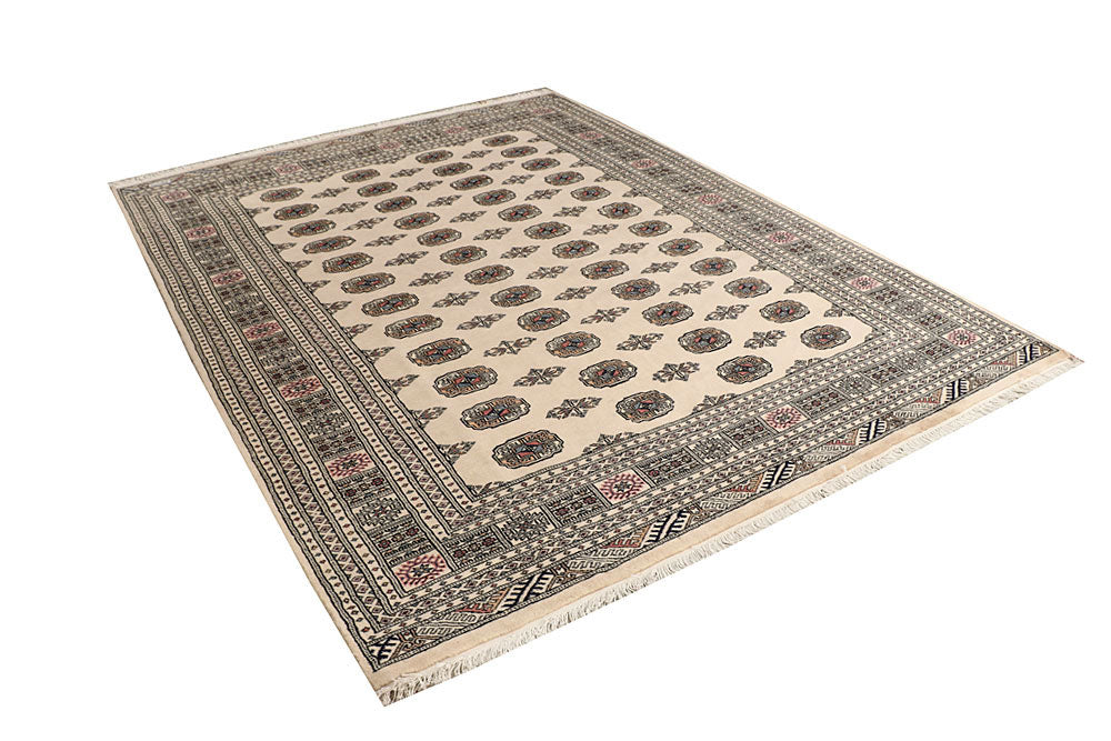 Blanched Almond Bokhara 6' 5 x 8' 7 - No. 59699 - ALRUG Rug Store