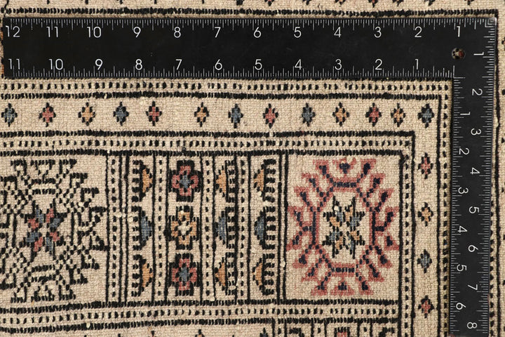 Blanched Almond Bokhara 6' 5 x 8' 7 - No. 59699 - ALRUG Rug Store