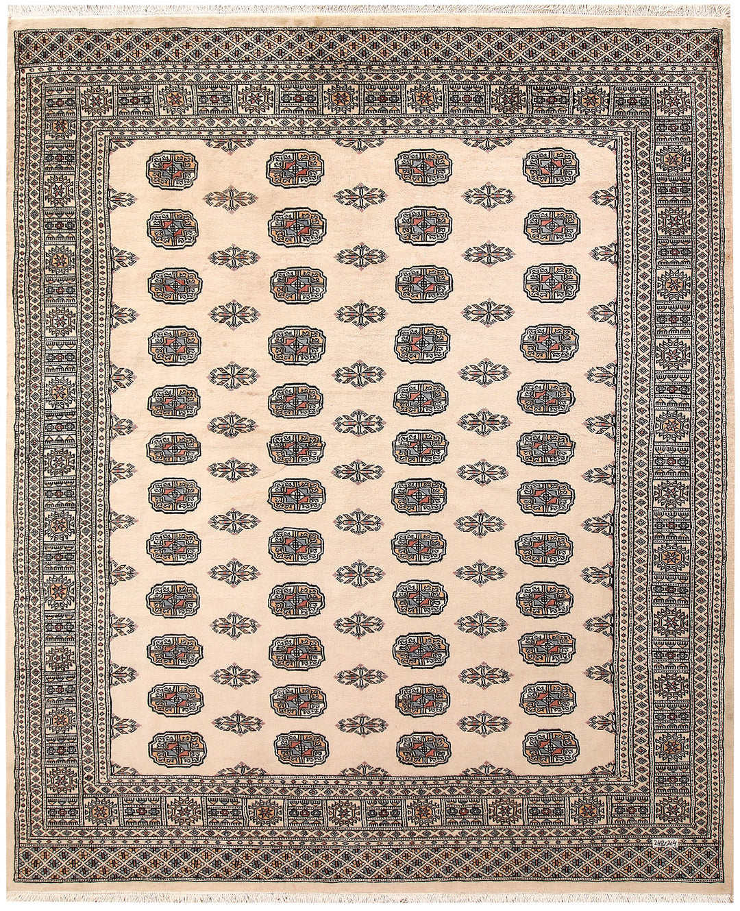 Blanched Almond Bokhara 6' 8 x 8' 2 - No. 59700 - ALRUG Rug Store