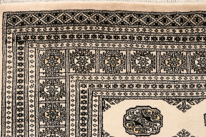 Blanched Almond Bokhara 6'  7" x 8'  10" - No. QA13022