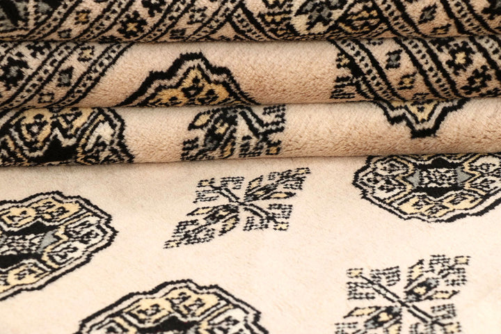 Blanched Almond Bokhara 6' 7 x 8' 10 - No. 59701 - ALRUG Rug Store