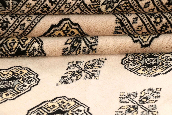 Blanched Almond Bokhara 6'  7" x 8'  10" - No. QA13022