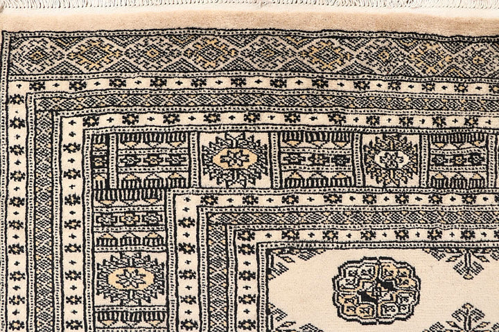 Blanched Almond Bokhara 6' 7 x 8' 6 - No. 59702 - ALRUG Rug Store