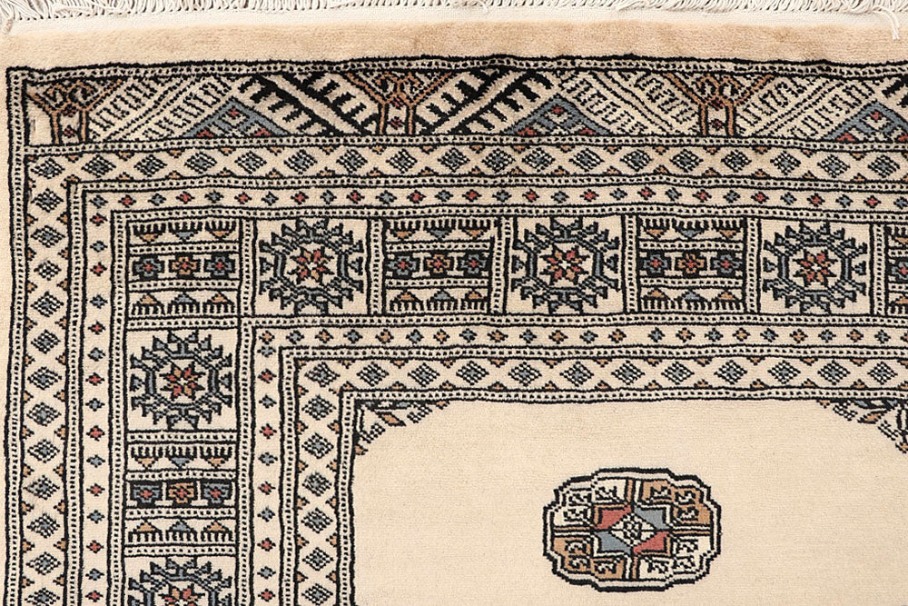 Blanched Almond Bokhara 6' 7 x 7' 7 - No. 59703 - ALRUG Rug Store