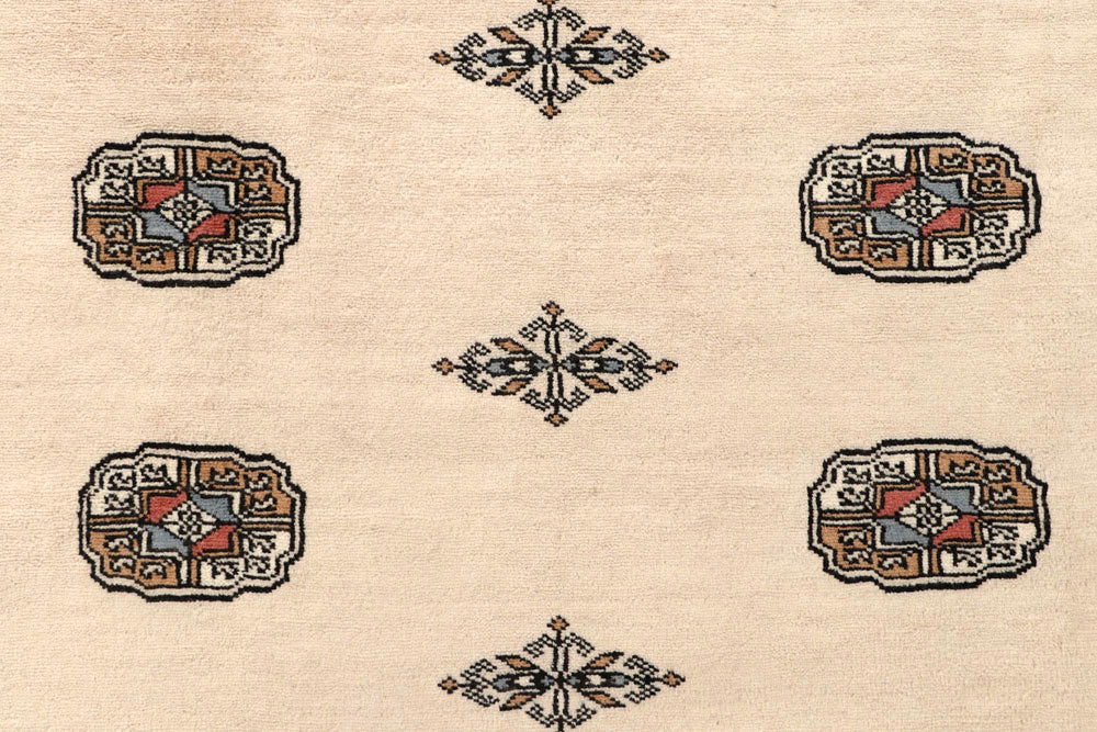 Blanched Almond Bokhara 6' 7 x 7' 7 - No. 59703 - ALRUG Rug Store