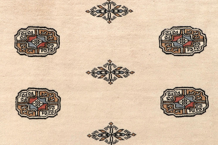 Blanched Almond Bokhara 6' 7 x 7' 7 - No. 59703 - ALRUG Rug Store