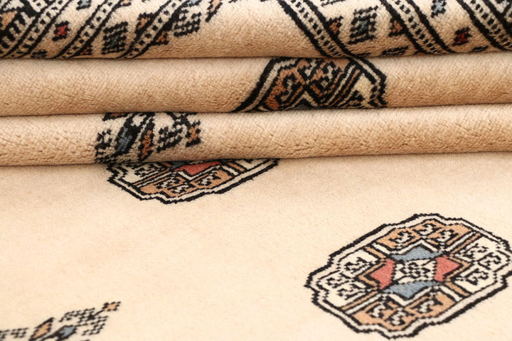 Blanched Almond Bokhara 6' 7 x 7' 7 - No. 59703 - ALRUG Rug Store