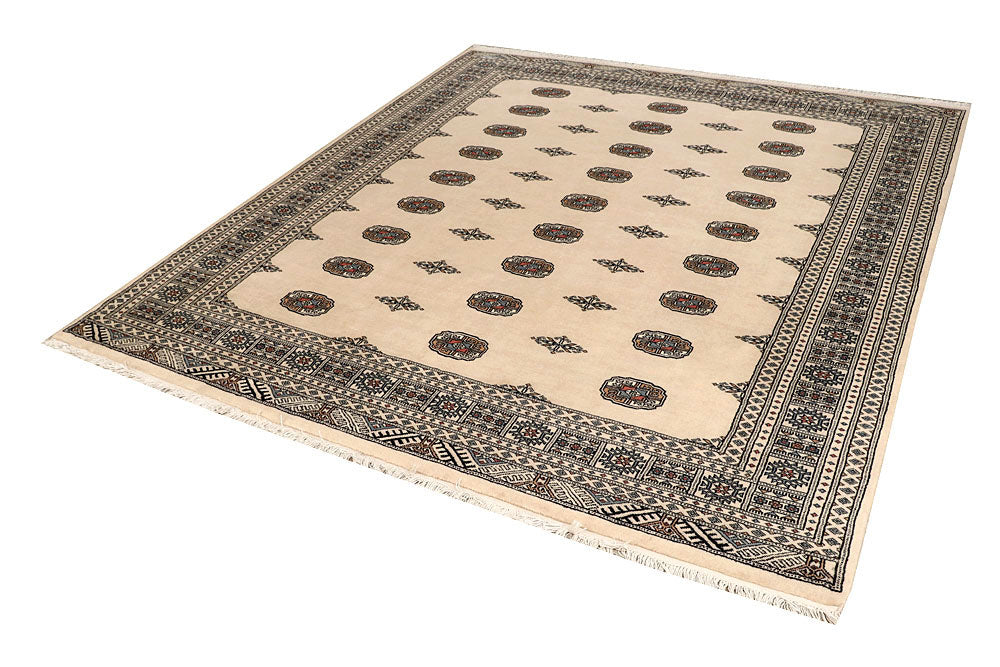 Blanched Almond Bokhara 6' 7 x 7' 7 - No. 59703 - ALRUG Rug Store