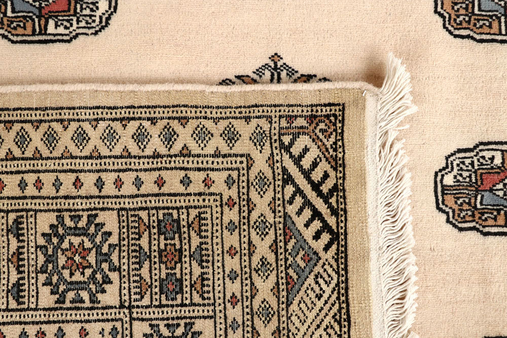 Blanched Almond Bokhara 6' 7 x 7' 7 - No. 59703 - ALRUG Rug Store