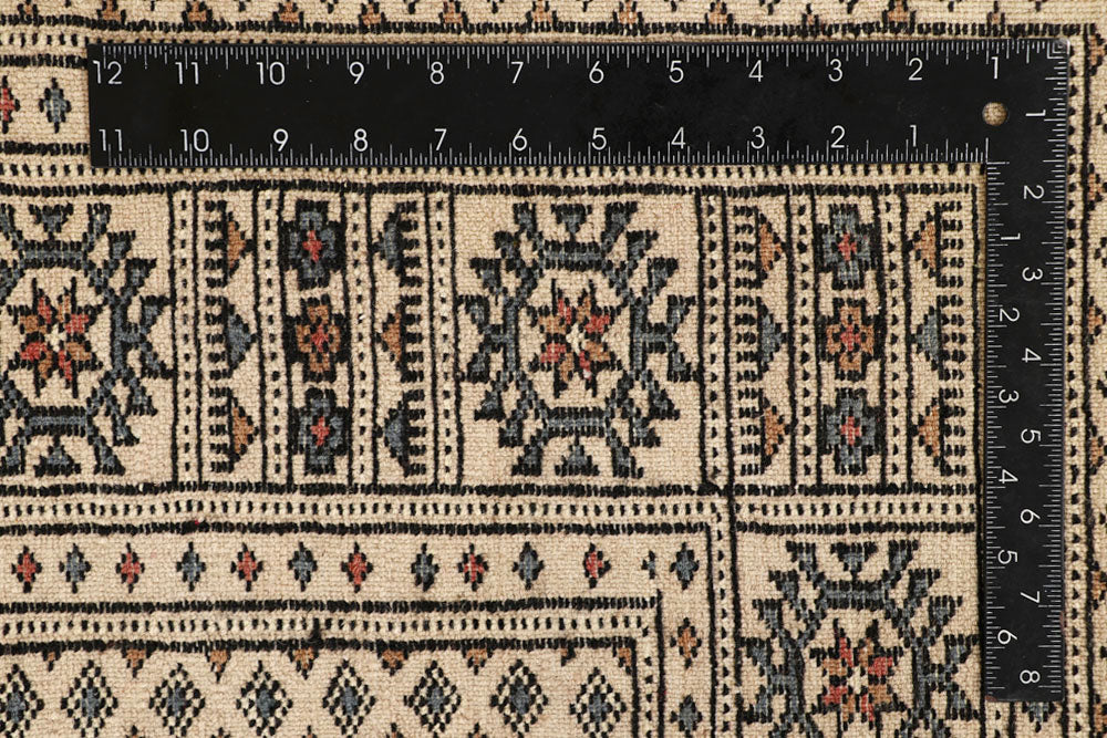 Blanched Almond Bokhara 6' 7 x 7' 7 - No. 59703 - ALRUG Rug Store