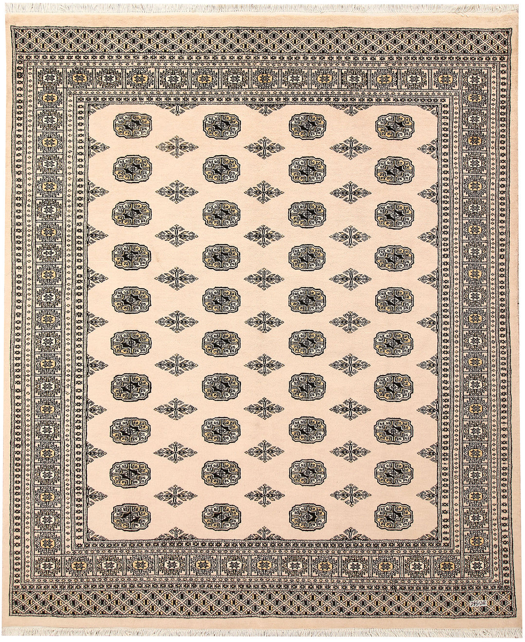 Blanched Almond Bokhara 6' 8 x 8' - No. 59705 - ALRUG Rug Store