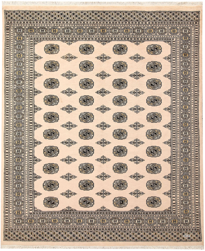 Blanched Almond Bokhara 6' 8 x 8' - No. 59705 - ALRUG Rug Store
