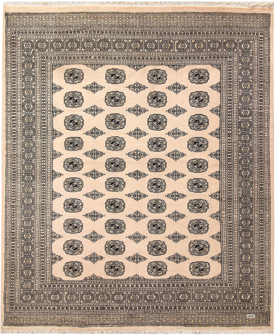 Bisque Bokhara 6' 7 x 7' 10 - No. 59706 - ALRUG Rug Store