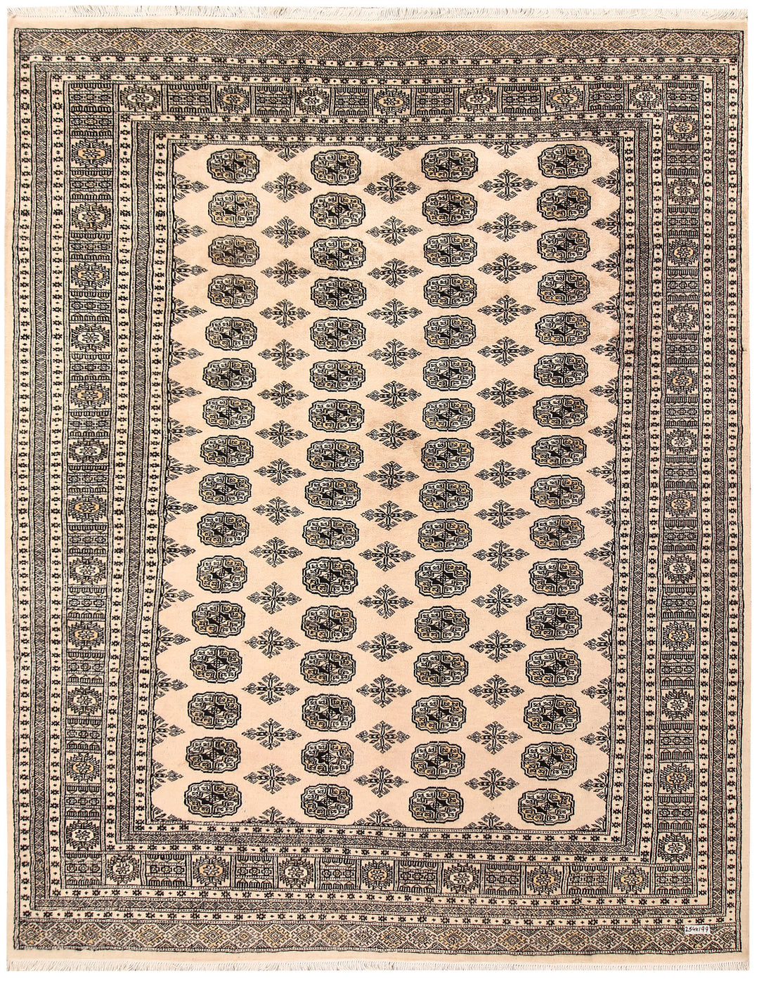 Bisque Bokhara 6' 6 x 8' 4 - No. 59710 - ALRUG Rug Store