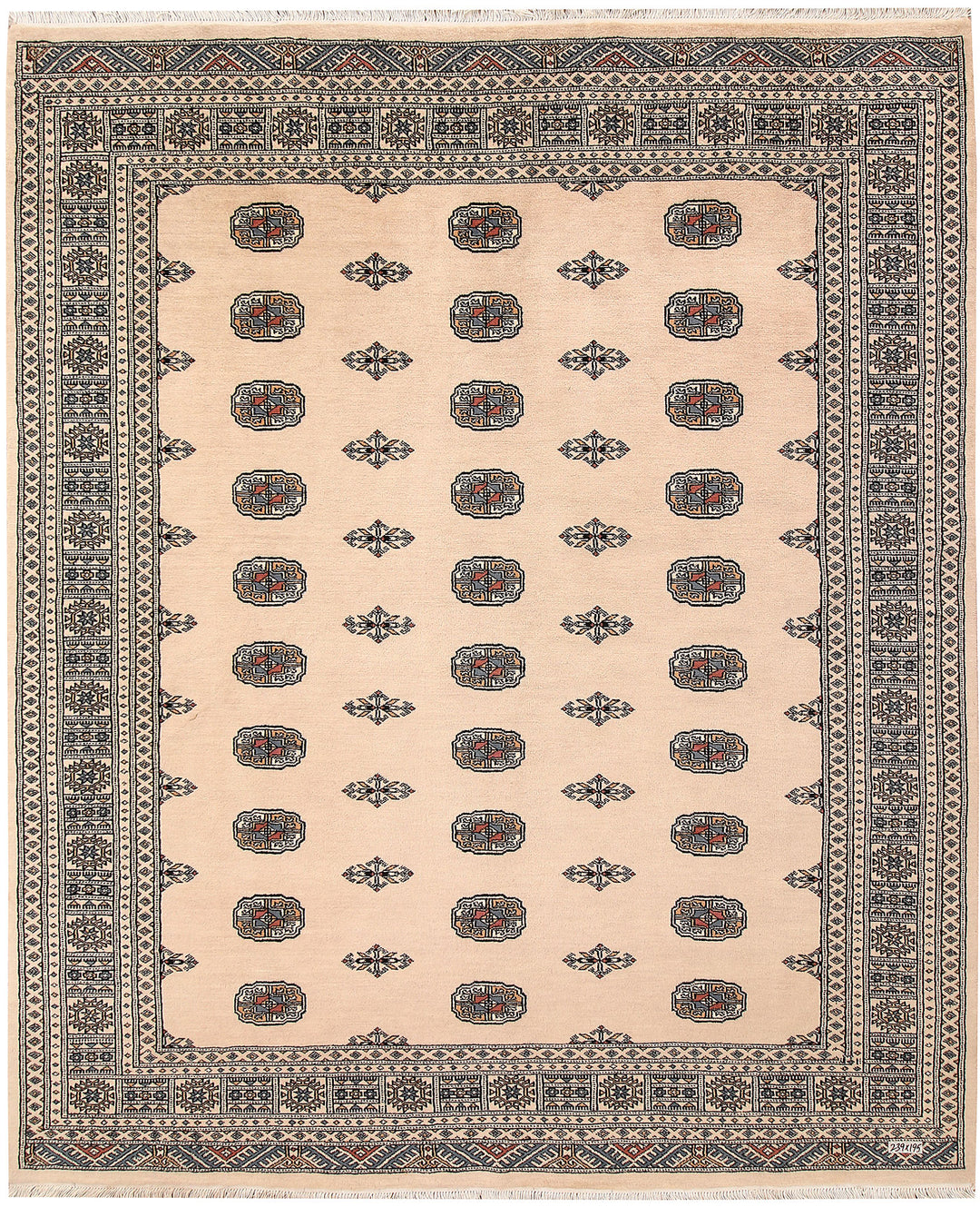 Bisque Bokhara 6' 5 x 7' 10 - No. 59711 - ALRUG Rug Store