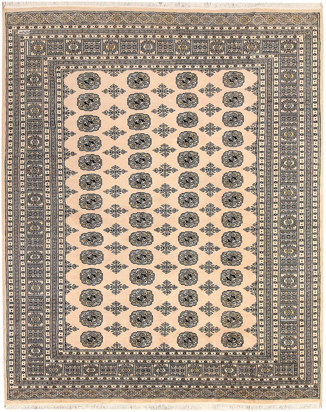 Bisque Bokhara 6' 7 x 8' 2 - No. 59717 - ALRUG Rug Store