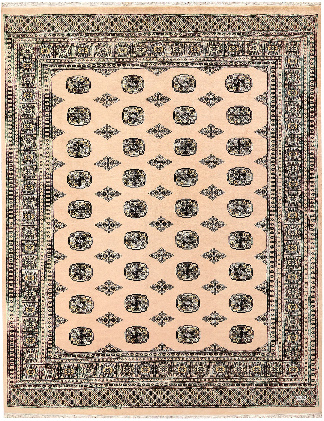 Bisque Bokhara 6' 8 x 8' 6 - No. 59718 - ALRUG Rug Store