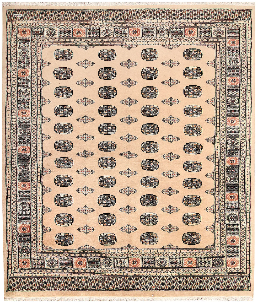 Bisque Bokhara 6' 10 x 7' 10 - No. 59719 - ALRUG Rug Store