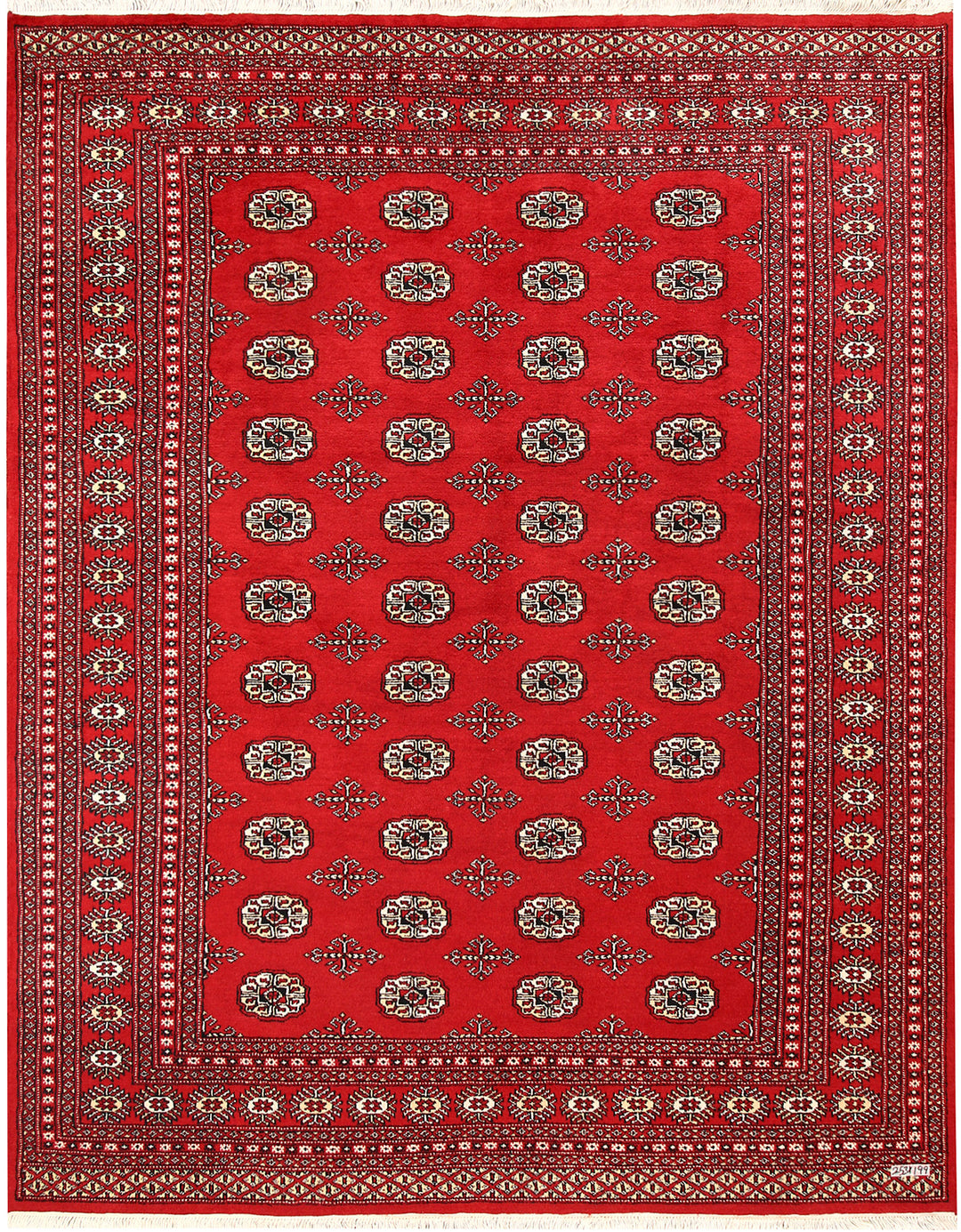 Red Bokhara 6' 6 x 8' 4 - No. 59722 - ALRUG Rug Store