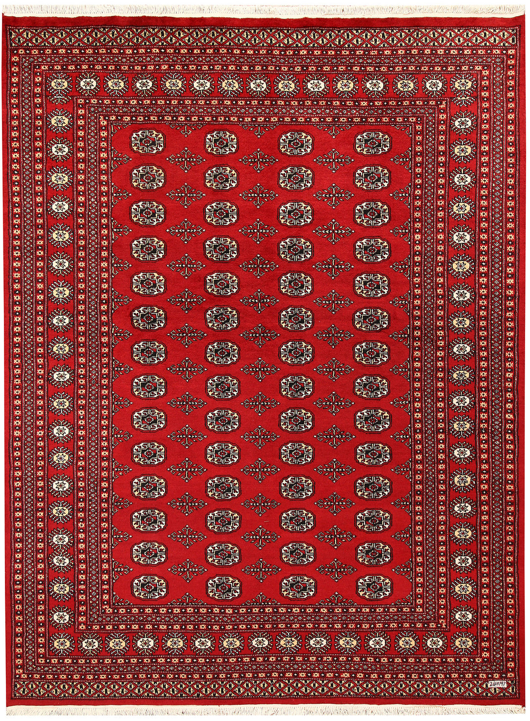 Firebrick Bokhara 6' 6 x 8' 6 - No. 59724 - ALRUG Rug Store
