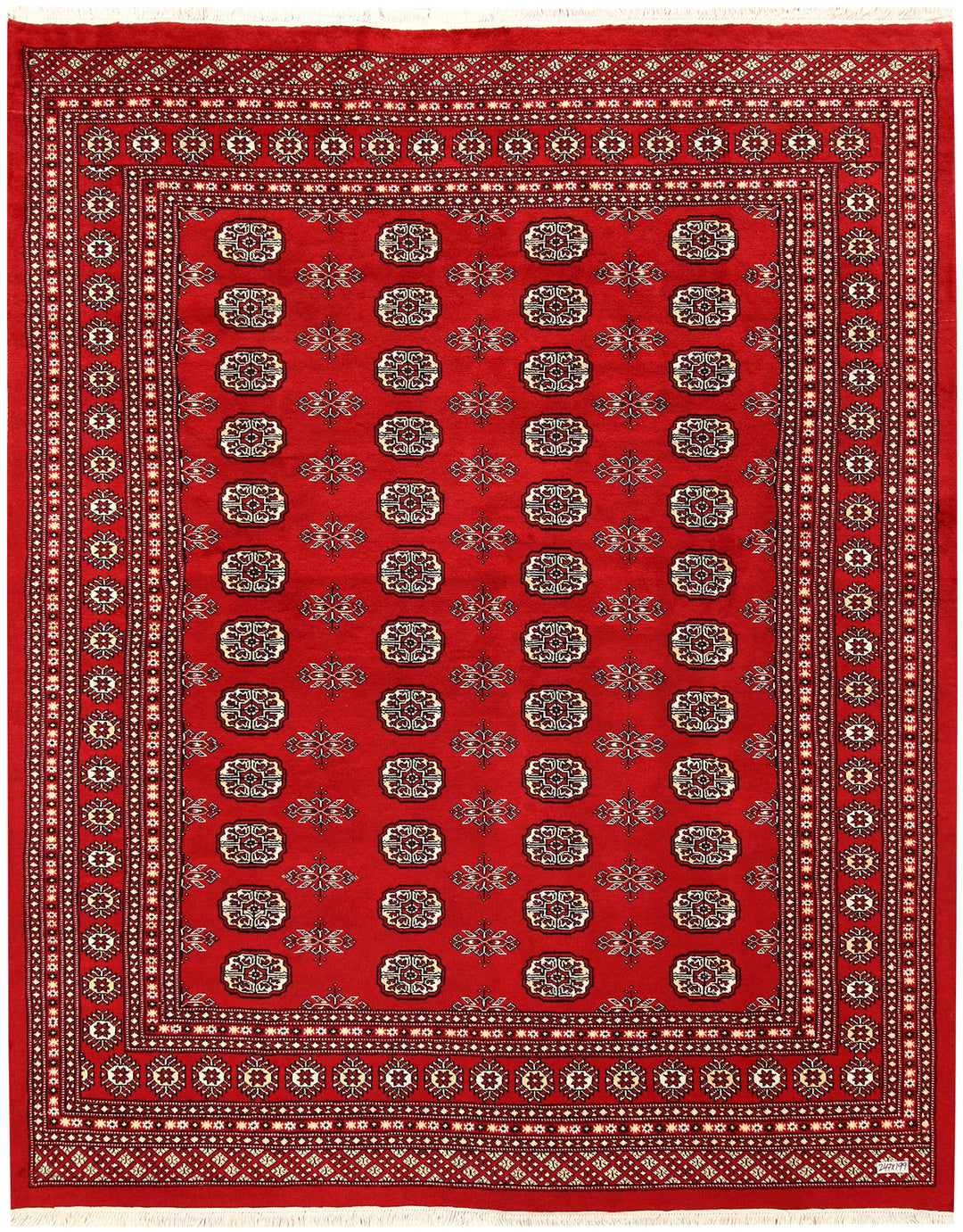 Firebrick Bokhara 6' 6 x 8' 1 - No. 59733 - ALRUG Rug Store
