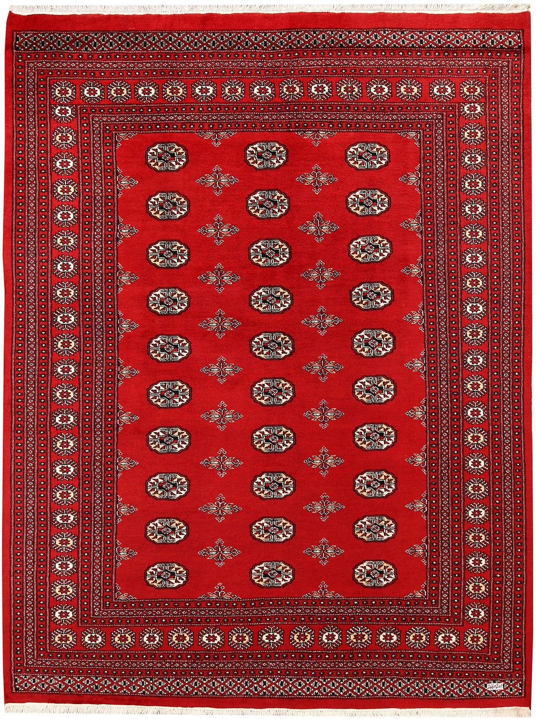 Red Bokhara 6' 7 x 8' 9 - No. 59735 - ALRUG Rug Store