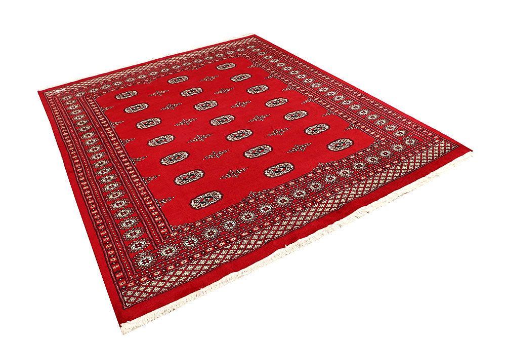 Firebrick Bokhara 6' 7 x 7' 8 - No. 59737 - ALRUG Rug Store