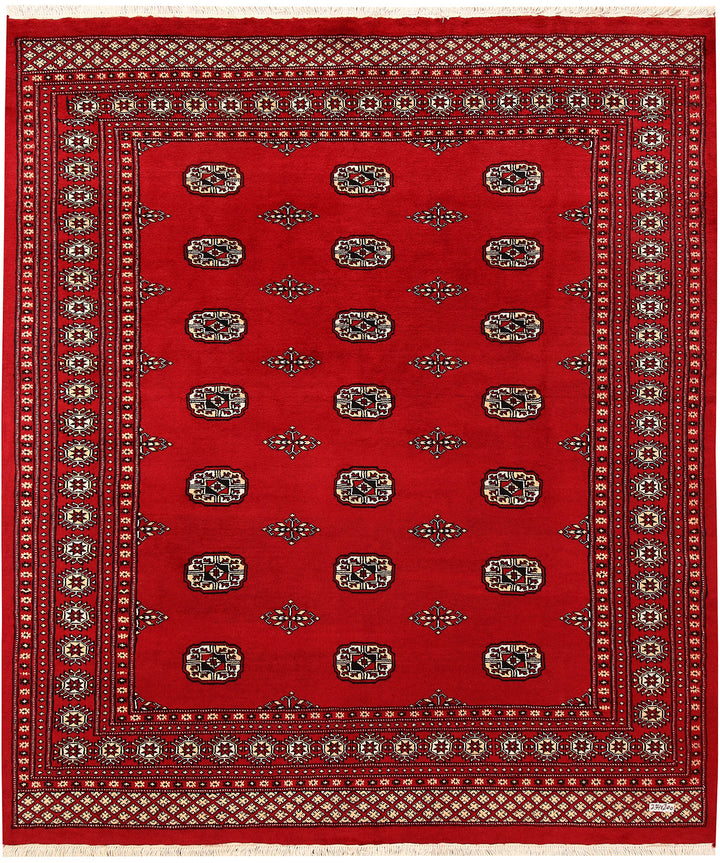 Firebrick Bokhara 6' 7 x 7' 8 - No. 59737 - ALRUG Rug Store
