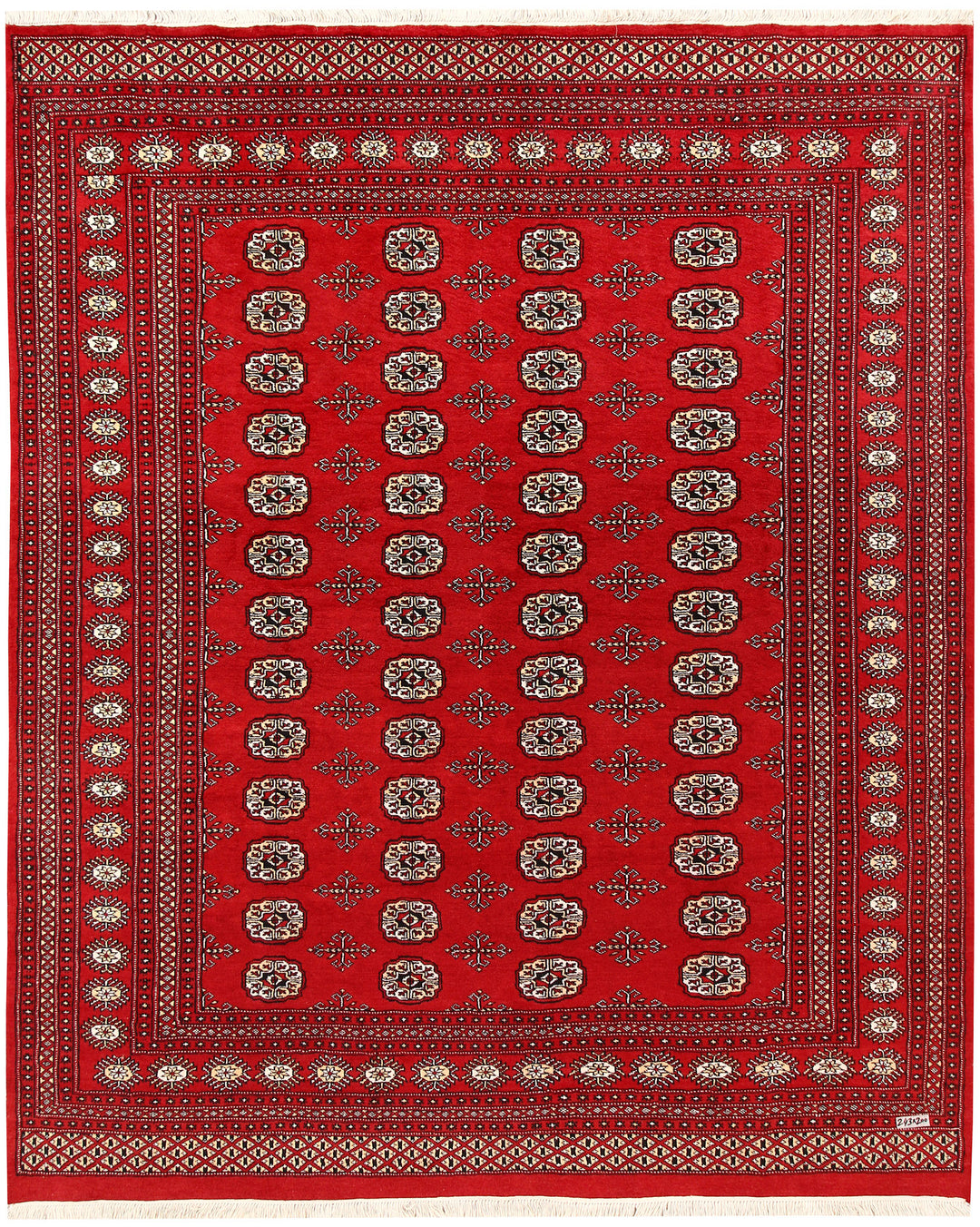 Firebrick Bokhara 6' 7 x 8' - No. 59740 - ALRUG Rug Store
