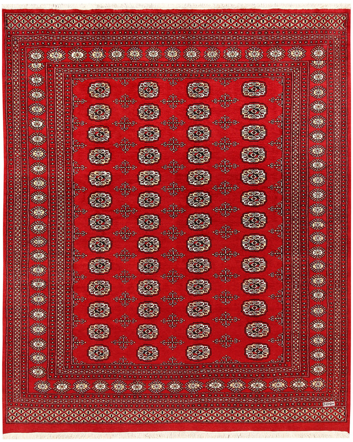 Firebrick Bokhara 6' 7 x 8' - No. 59740 - ALRUG Rug Store