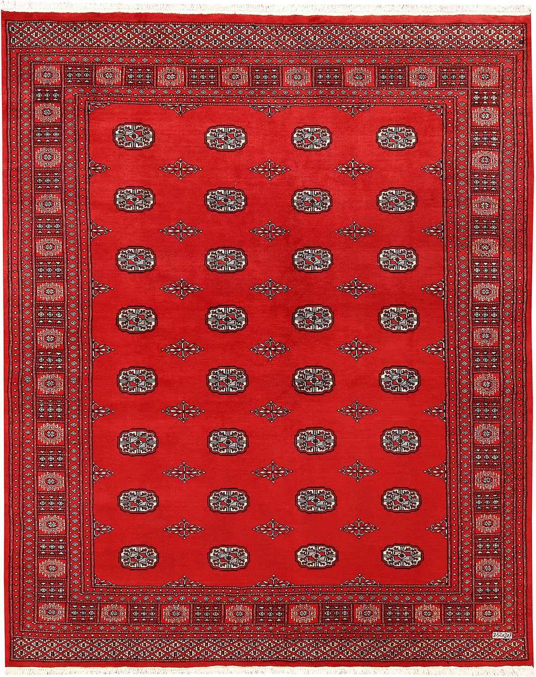 Red Bokhara 6' 8 x 8' 3 - No. 59742 - ALRUG Rug Store