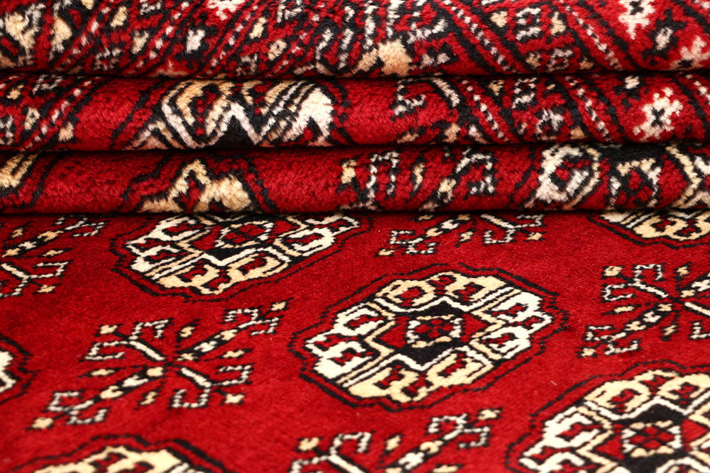 Firebrick Bokhara 6' 6 x 8' 6 - No. 59743 - ALRUG Rug Store