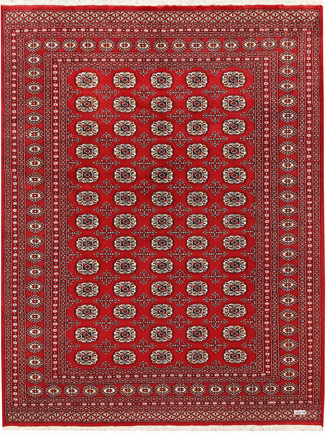 Firebrick Bokhara 6' 6 x 8' 6 - No. 59743 - ALRUG Rug Store