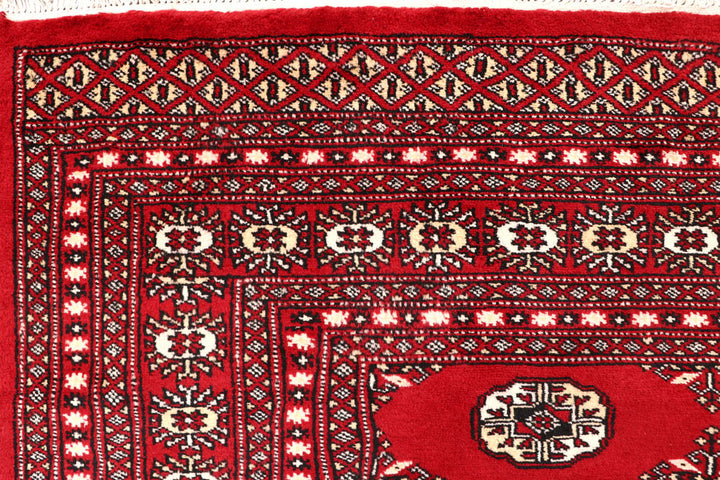 Firebrick Bokhara 6' 8 x 8' - No. 59747 - ALRUG Rug Store