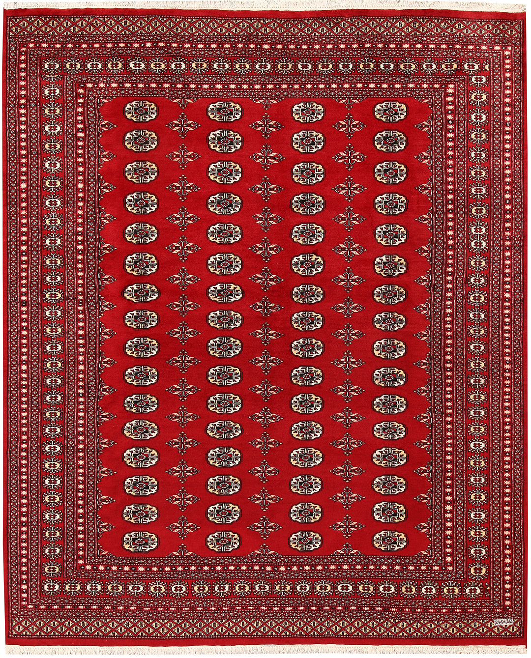Firebrick Bokhara 6' 8 x 8' - No. 59747 - ALRUG Rug Store
