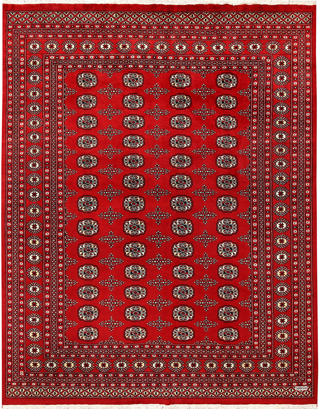Firebrick Bokhara 6' 7 x 8' 4 - No. 59748 - ALRUG Rug Store