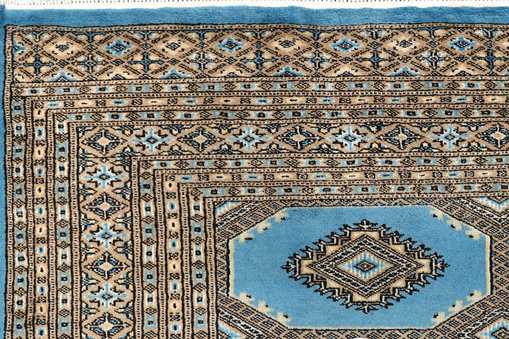 Sky Blue Jaldar 6' 7 x 8' 3 - No. 59770 - ALRUG Rug Store