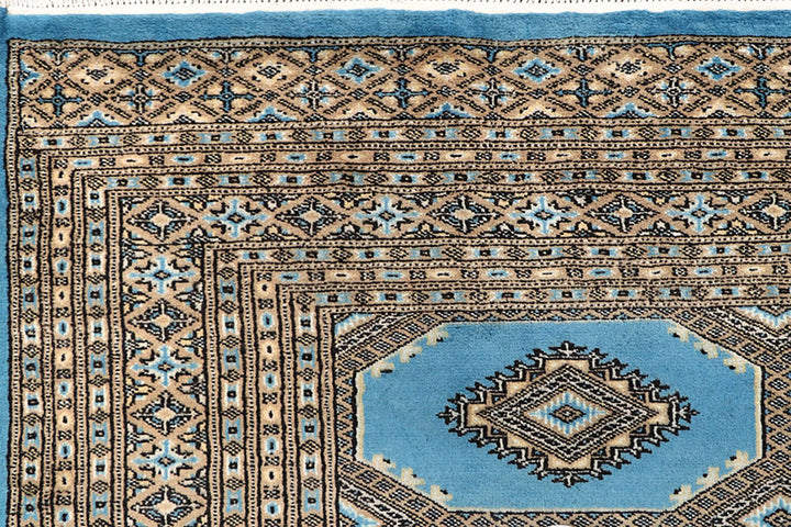 Sky Blue Jaldar 6'  7" x 8'  3" - No. QA51305