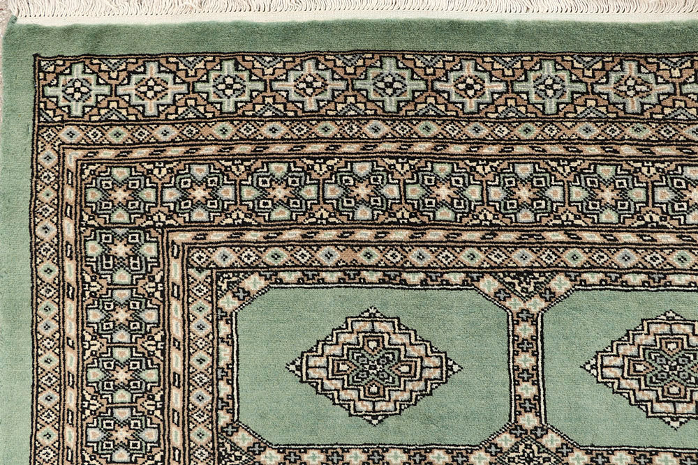 Dark Sea Green Jaldar 6' 6 x 7' 7 - No. 59776 - ALRUG Rug Store