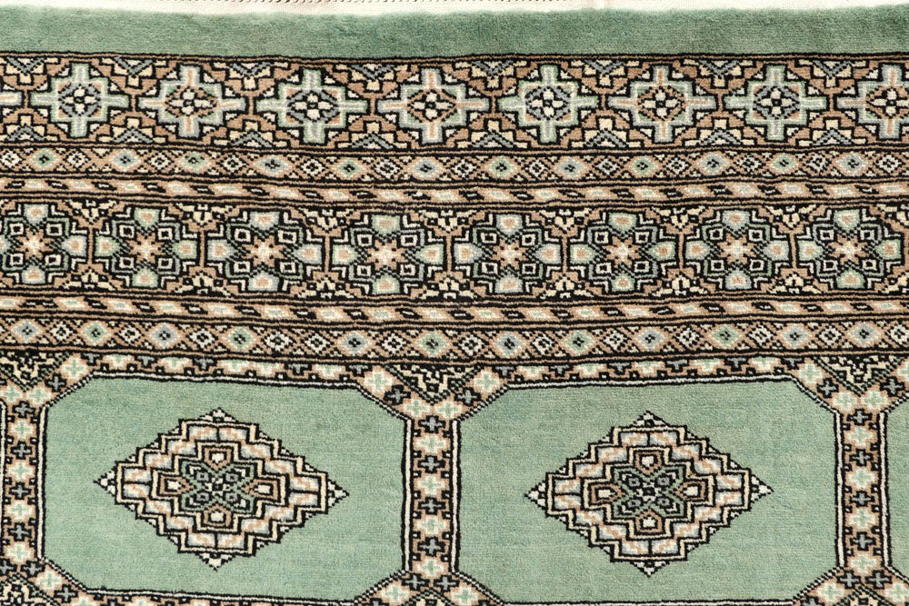 Dark Sea Green Jaldar 6' 6 x 7' 7 - No. 59776 - ALRUG Rug Store