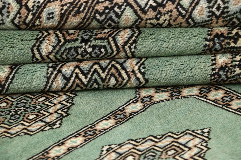 Dark Sea Green Jaldar 6' 6 x 7' 7 - No. 59776 - ALRUG Rug Store