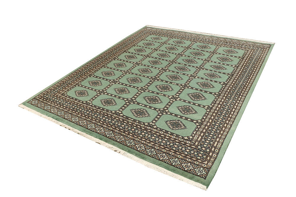Dark Sea Green Jaldar 6' 6 x 7' 7 - No. 59776 - ALRUG Rug Store