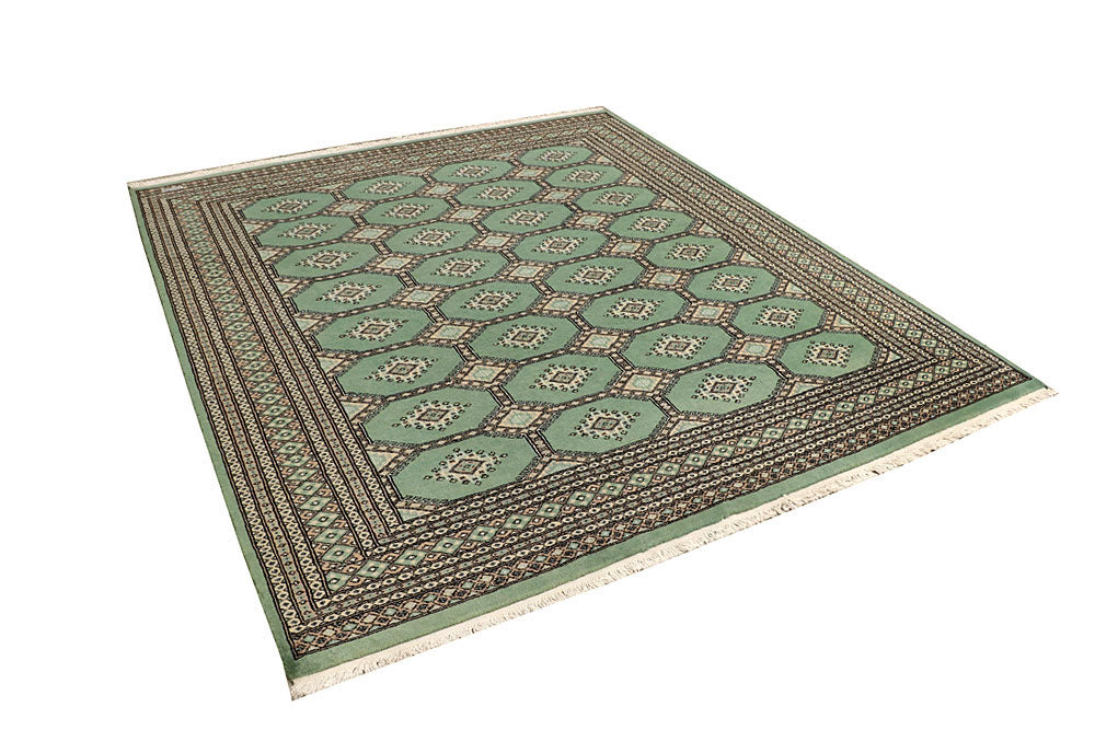 Dark Sea Green Jaldar 6' 8 x 7' 7 - No. 59777 - ALRUG Rug Store