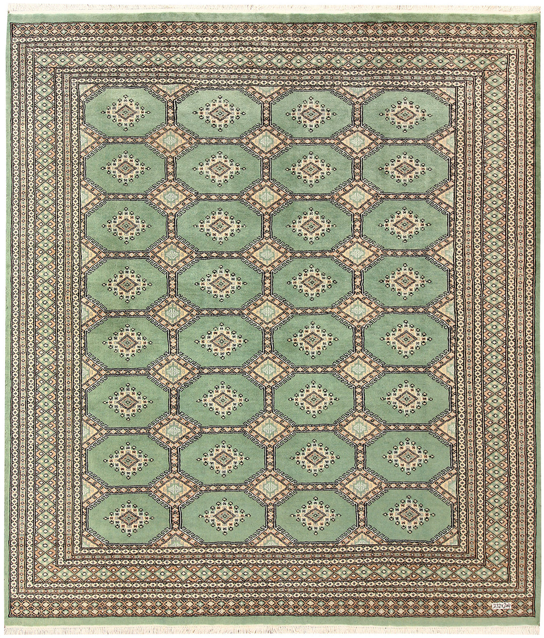 Dark Sea Green Jaldar 6' 8 x 7' 7 - No. 59777 - ALRUG Rug Store